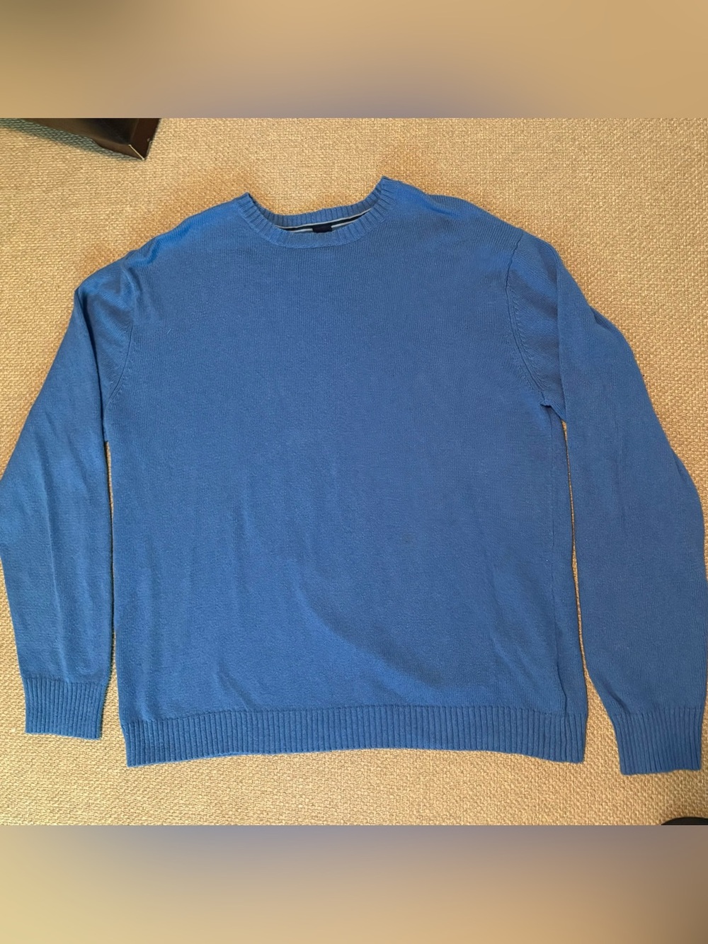 Vintage Y2K GAP Sweater Mens XXL Blue Crewneck Cotton Wool Blend Ribbed Classic
